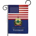 Guarderia 13 x 18.5 in. USA Vermont American State Vertical Garden Flag with Double-Sided GU3953791